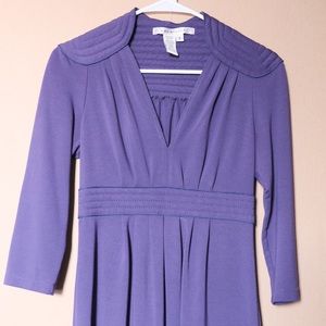Purple short dress, long sleeve